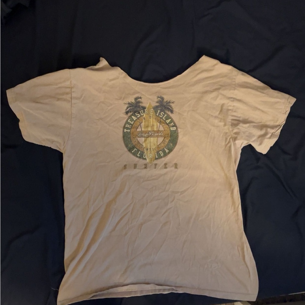 Beige Florida Graphic T-Shirt